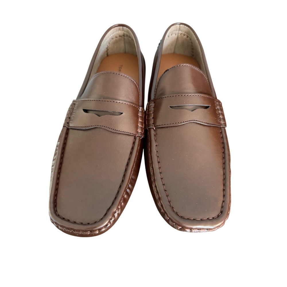 Tommy Hilfiger Mens Amile Brown Penny Loafer Driving Shoes 8.5